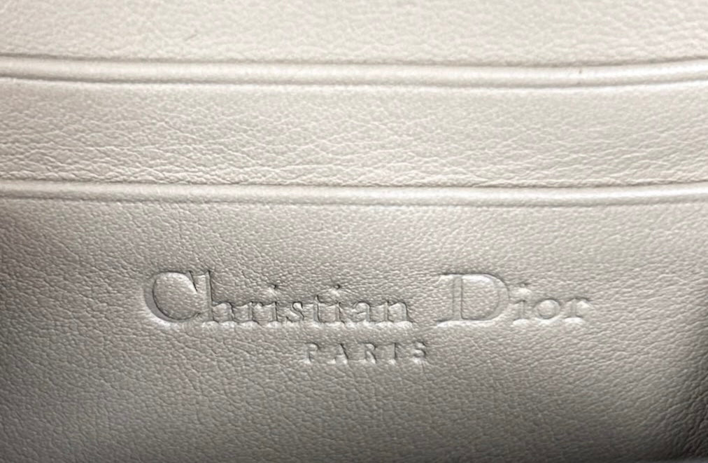 Dior Vintage 2007 Beige Diorissimo Trotter Monogram Small Zip Around Wallet with Heart Charm