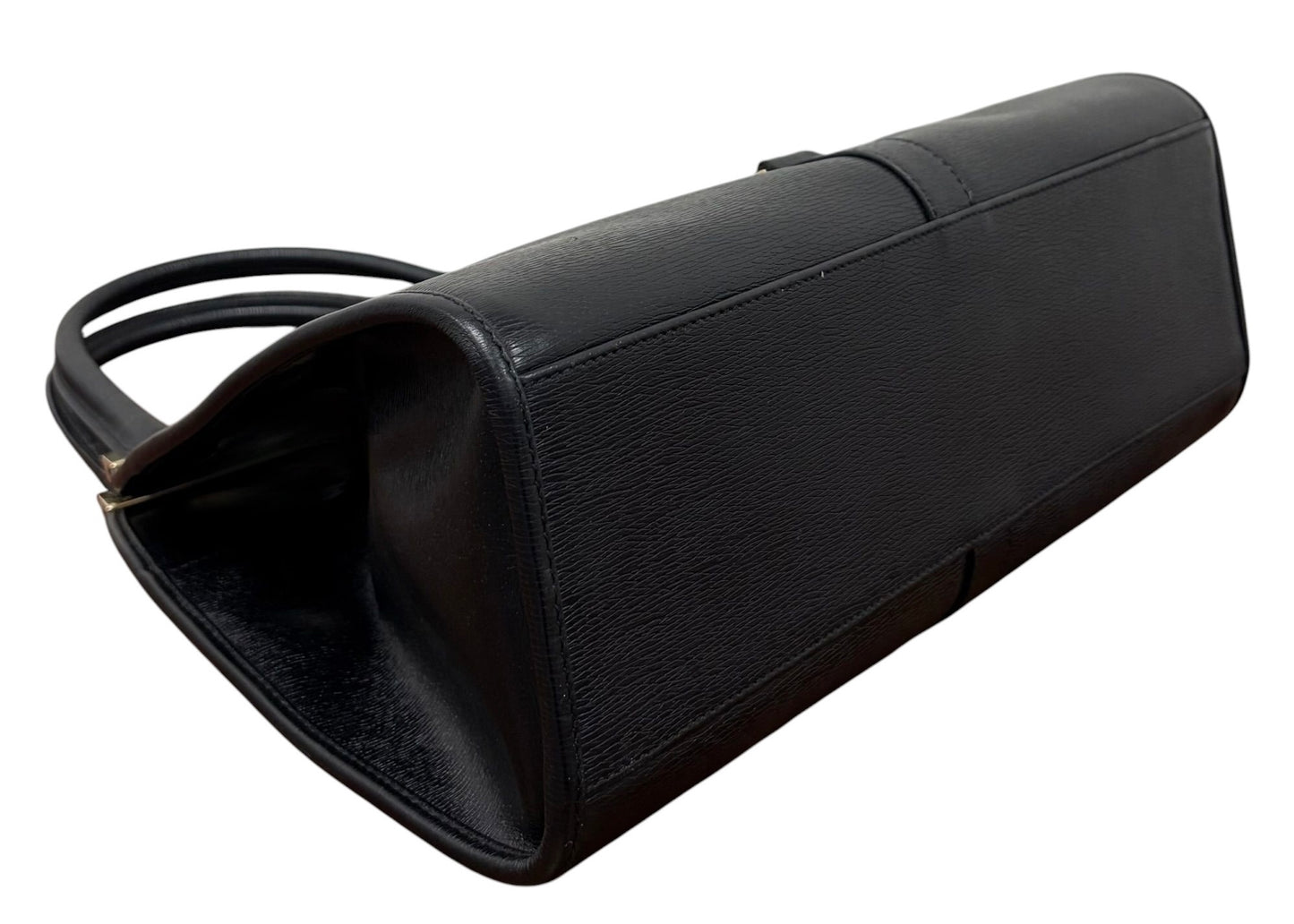 Gucci Vintage Black Coated Leather Medium Jackie Shoulder Bag