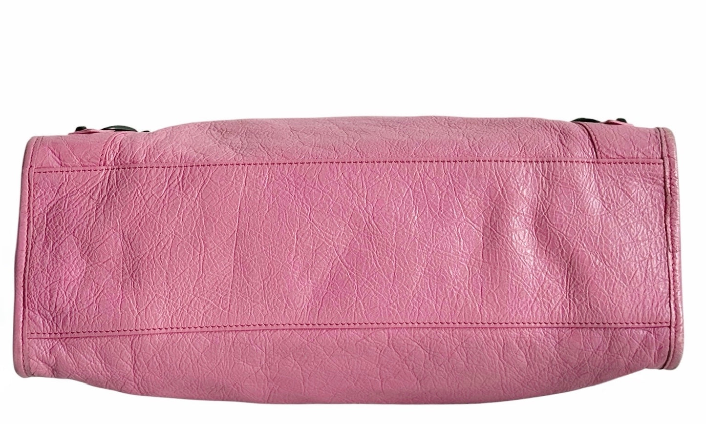 Balenciaga Bubblegum Pink Leather Classic Medium Motocross City Bag
