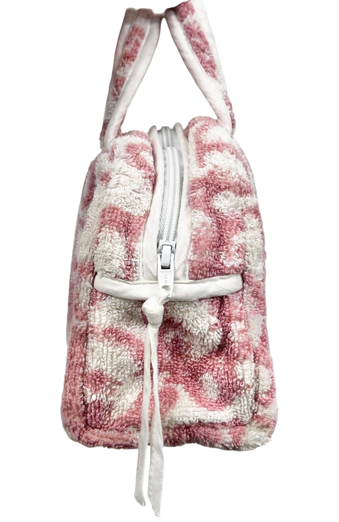 Dior Vintage Pink Monogram Diorissimo Terrycloth Cosmetic Mini Top Handle Bag