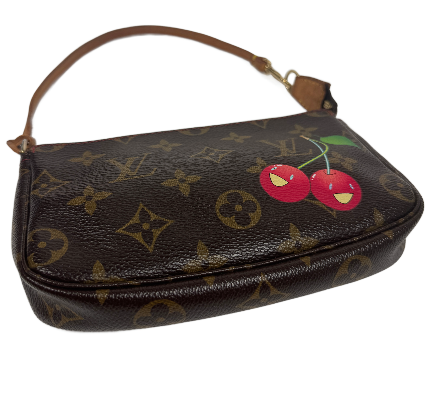 Louis Vuitton Vintage 2005 Takashi Murakami Cherry Monogram Mini Pochette Accessoires