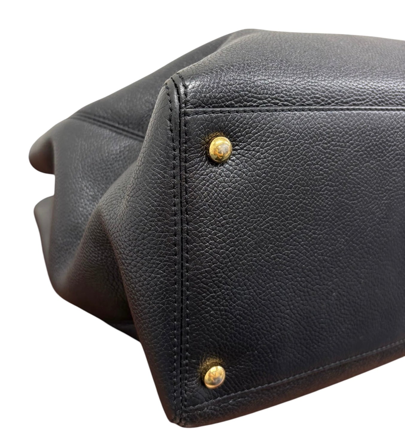 Chanel Vintage 00s Black Deerskin Two-Way Medium Cerf Executive Tote Bag With 24K Gold Plated Hardware