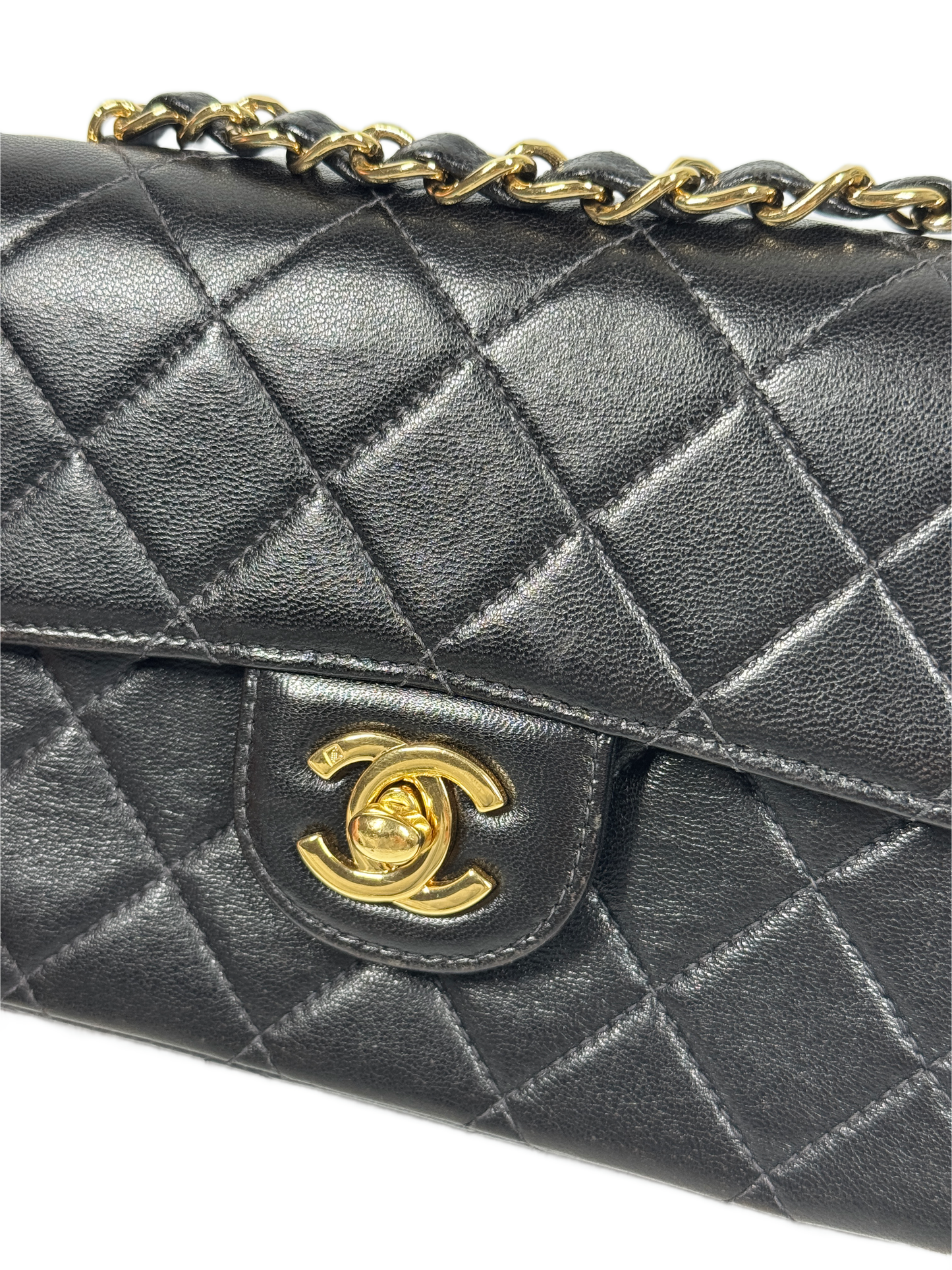 Chanel Vintage 00s Black Quilted Lambskin Classic Mini Rectangular Flap Bag