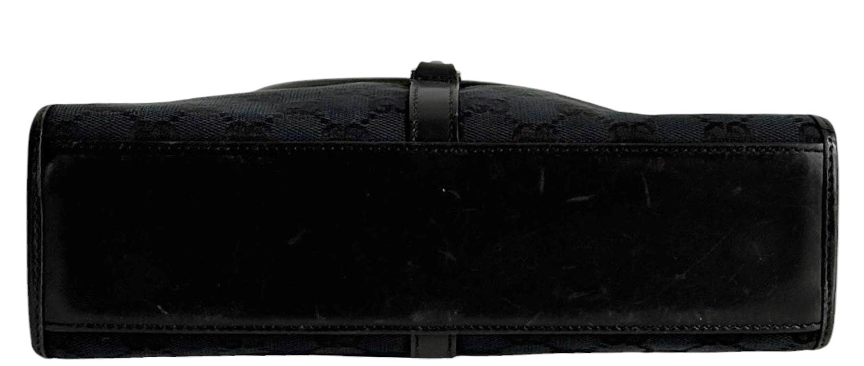 Gucci Vintage Black GG Monogram Small Jackie Shoulder Bag