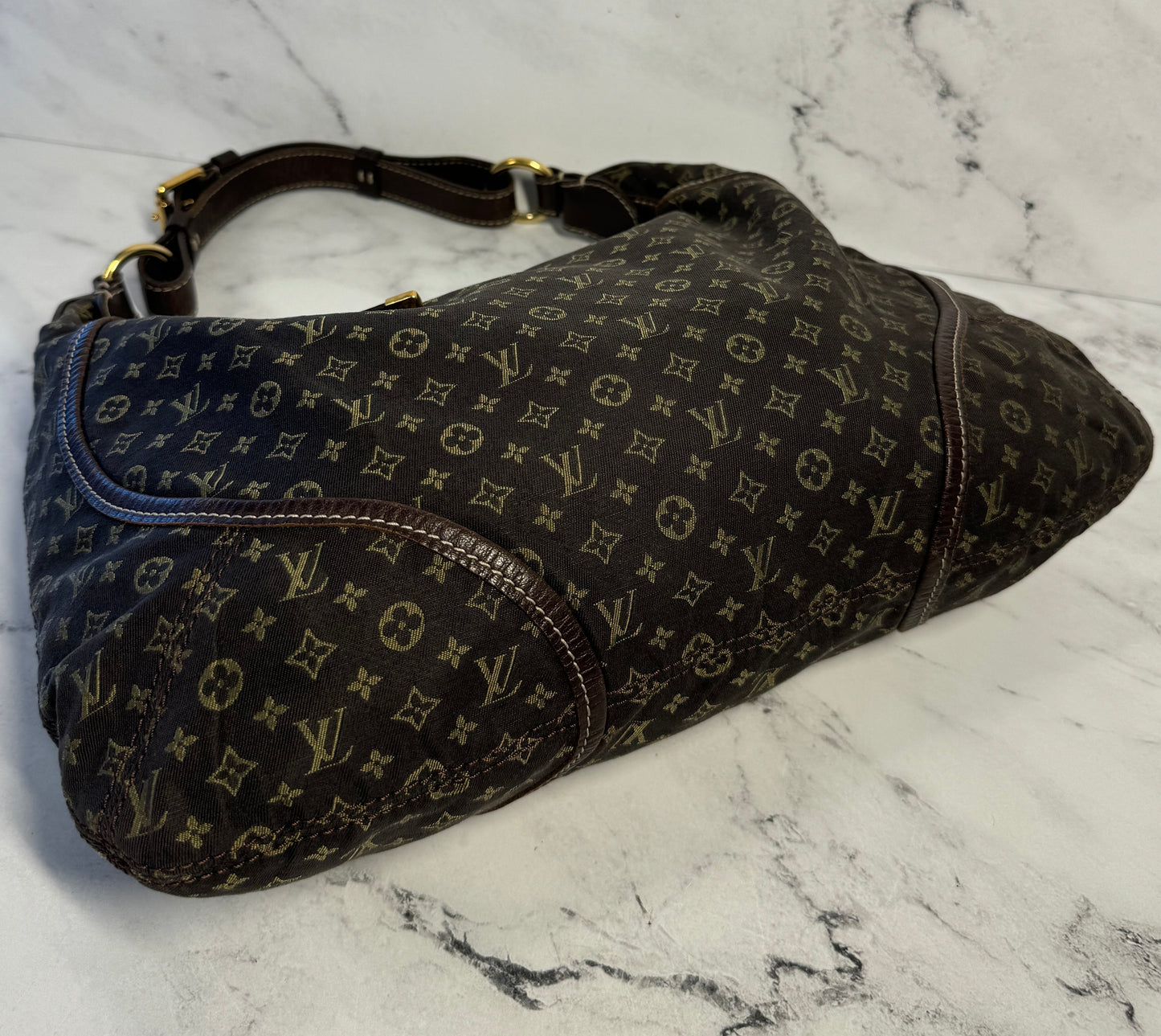 Louis Vuitton Brown Ebene Monogram Canvas Mini Lin Manon MM Shoulder Bag