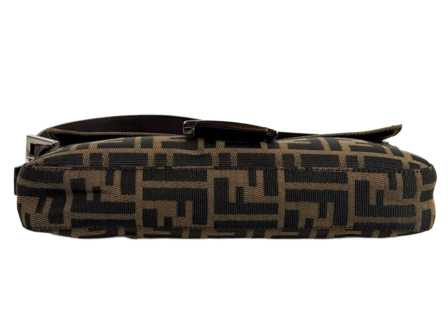 Fendi Vintage Brown Zucca Monogram Classic Baguette