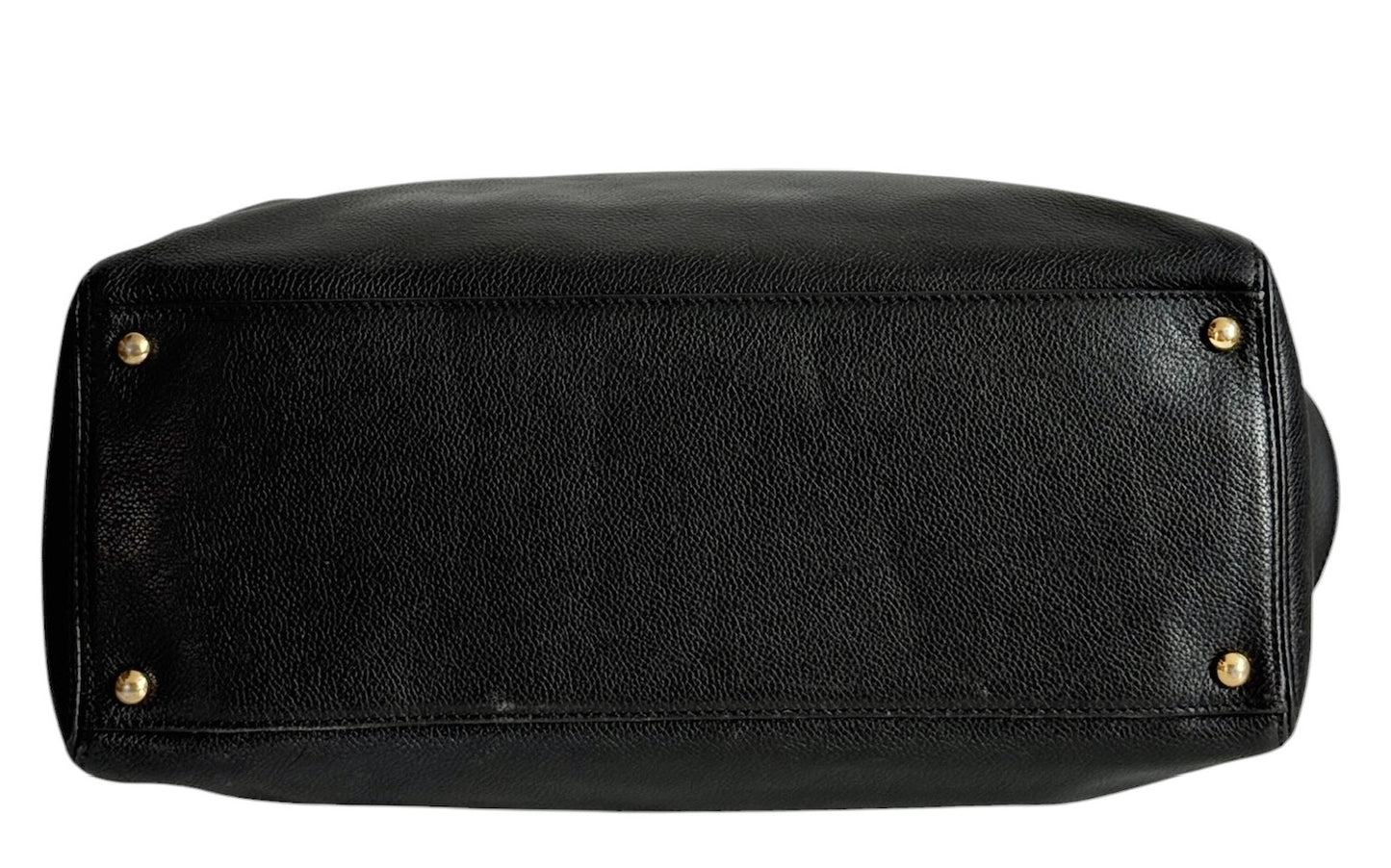 Chanel Vintage 00s Black Deerskin Two-Way Medium Cerf Executive Tote Bag With 24K Gold Plated Hardware