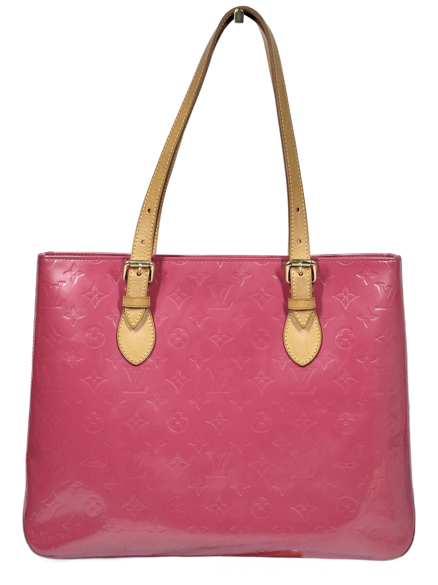 Louis Vuitton Vintage 2006 Framboise Pink Monogram Vernis Brentwood Shoulder Tote Bag