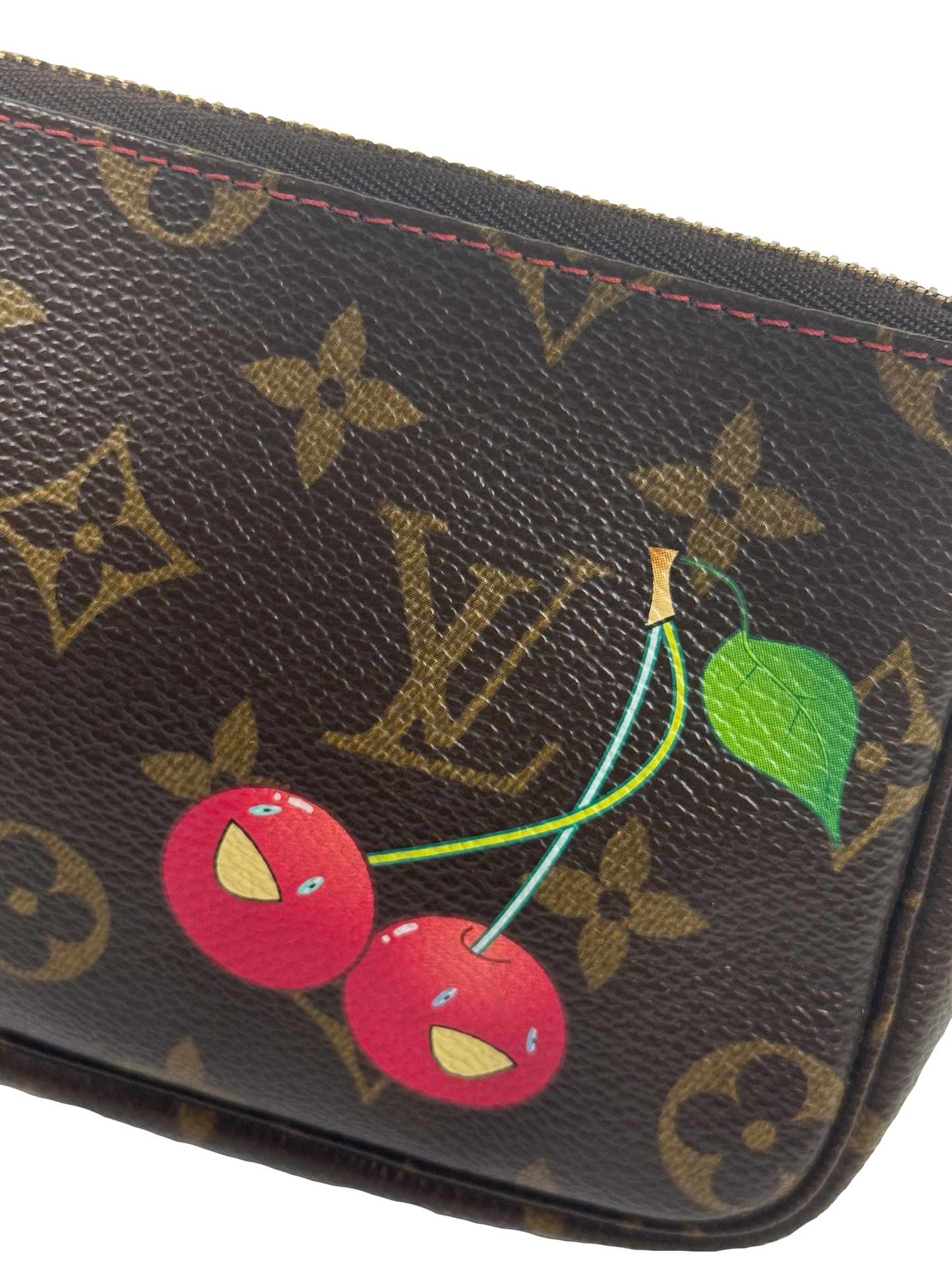 Louis Vuitton Vintage 2005 Takashi Murakami Cherry Monogram Mini Pochette Accessoires