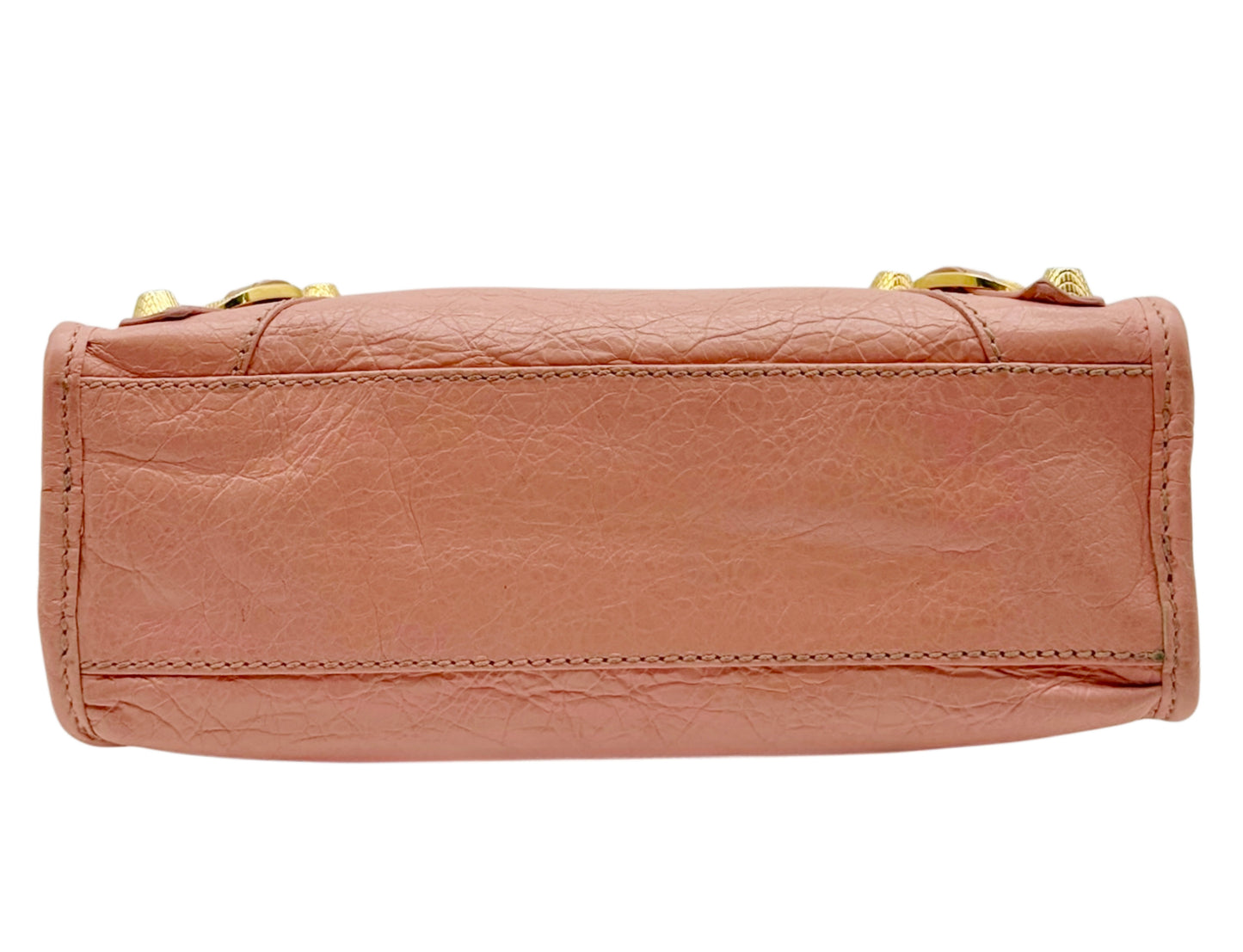 Balenciaga Vintage Baby Pink Rose Peche Agneau Leather Giant 12 Mini City Bag