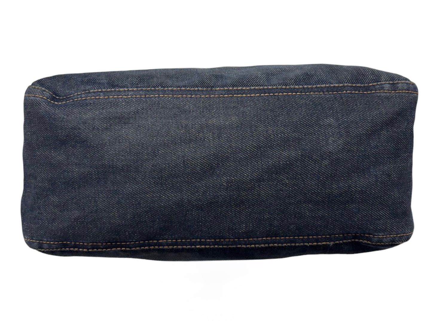 Fendi Vintage Classic Blue Denim Mamma Baguette Shoulder Bag