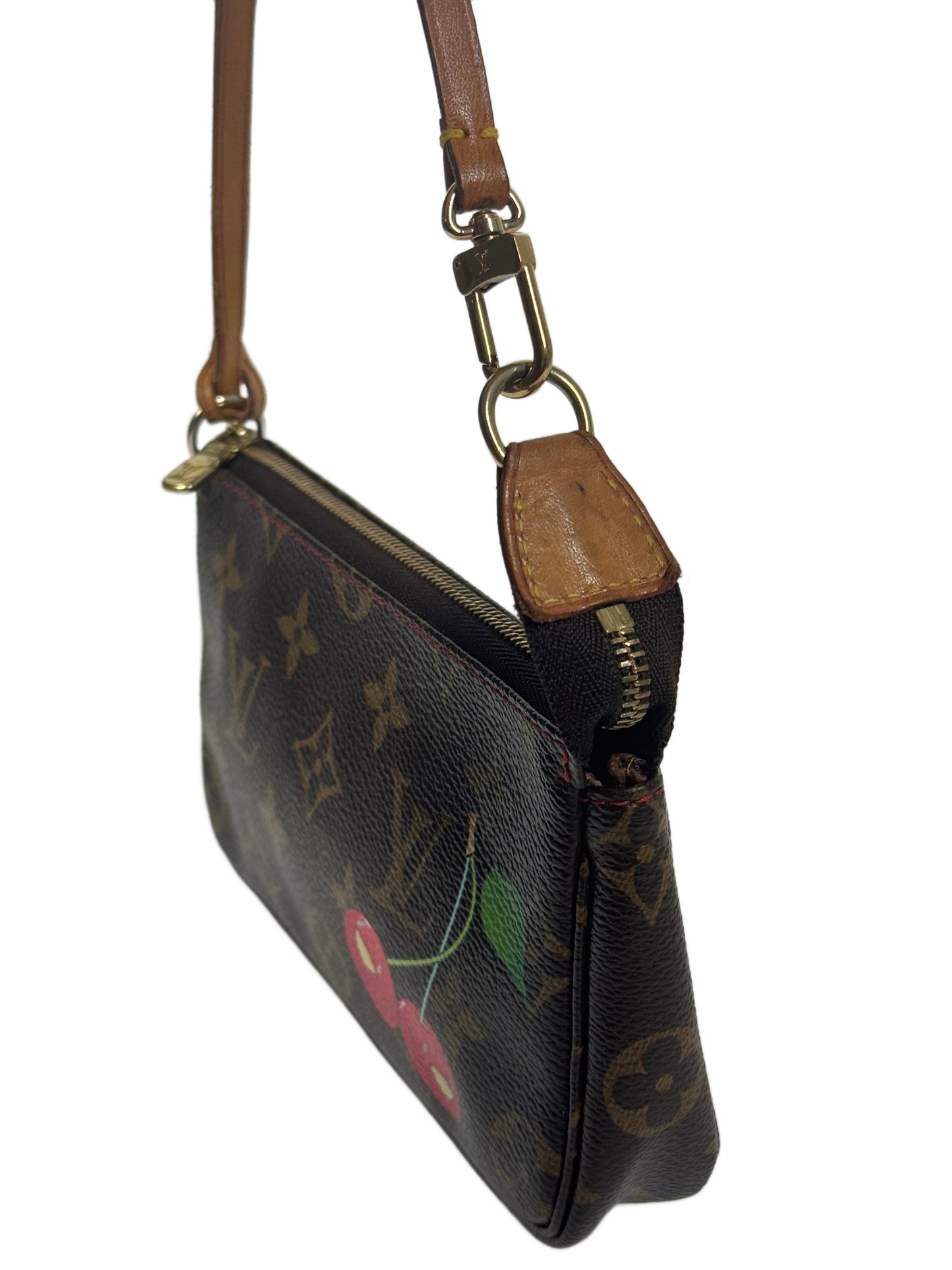 Louis Vuitton Vintage 2005 Takashi Murakami Cherry Monogram Mini Pochette Accessoires