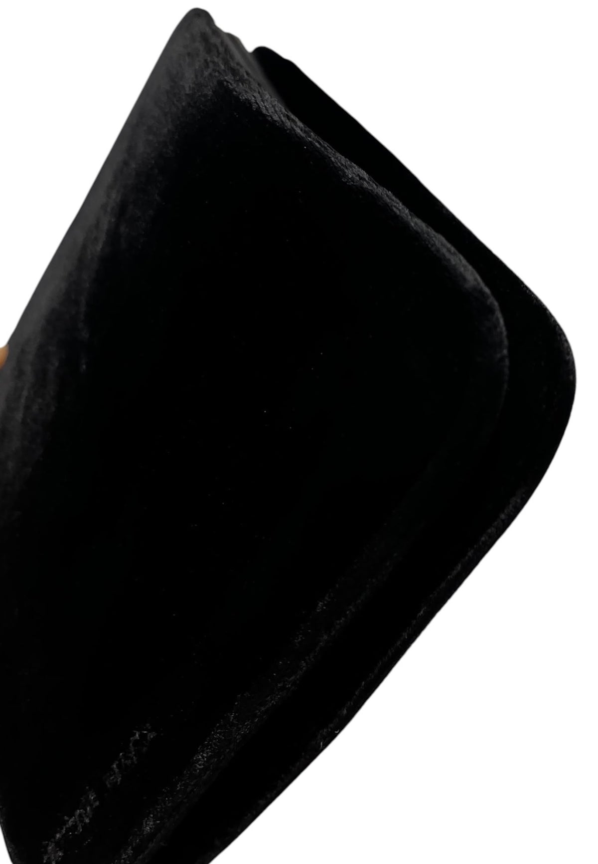 Bottega Veneta Vintage Black Velvet Kisslock Shoulder Bag with Beaded Handle Detail & Mirror