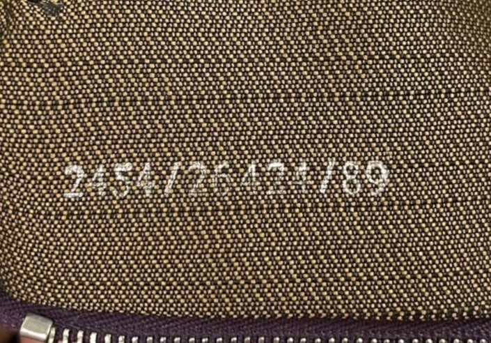 Fendi Vintage Purple Rabbit Fur Pink Lizard Trim Crystal Logo Shoulder Baguette Bag