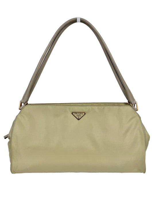 Prada Vintage Ivory Nylon Shoulder Bag