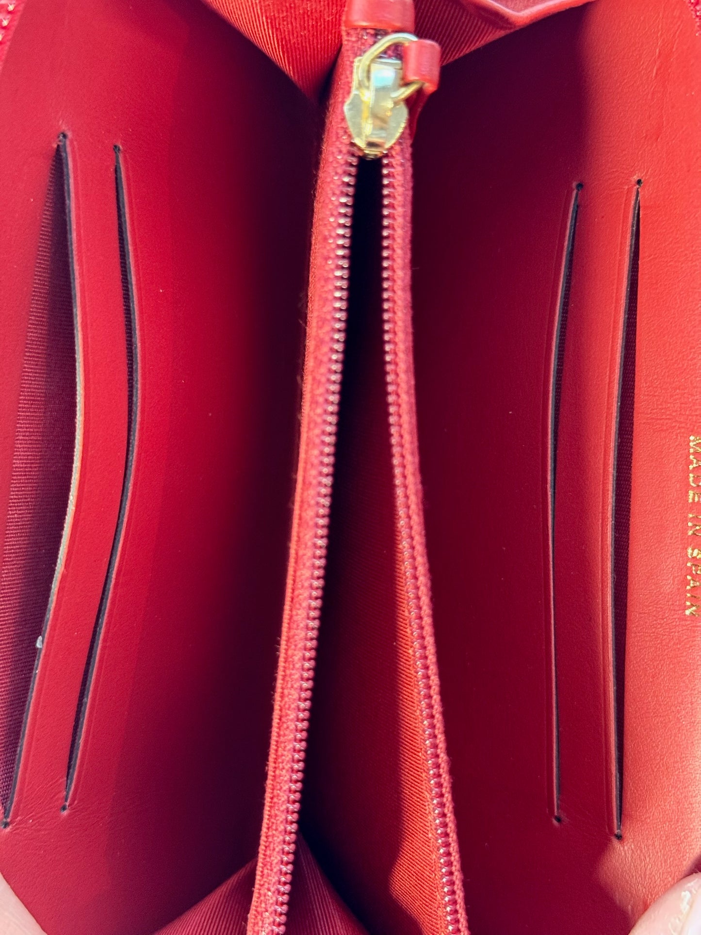 Chanel Red Caviar Le Boy Zip Wallet