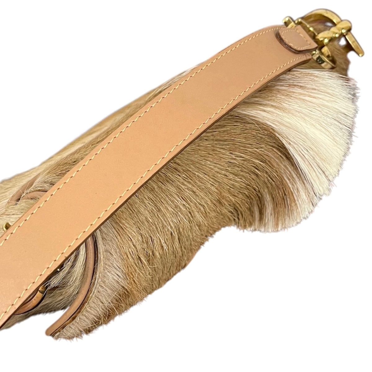 Dior by John Galliano Vintage 2000 Pony Hair Mohawk Mini Saddle Bag