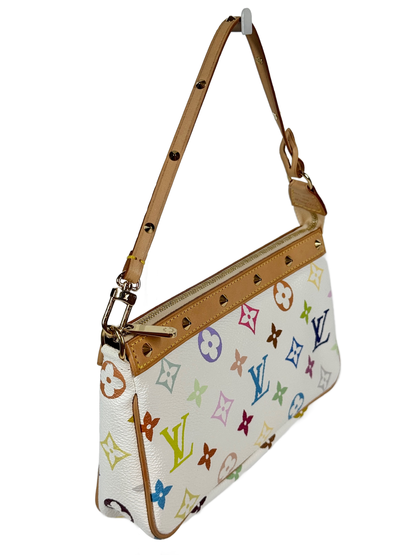 Louis Vuitton Vintage 2004 Monogram Multicolor Blanc / White Pochette Accessoires