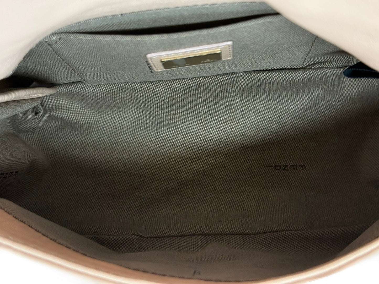 Fendi Vintage Baby Pink Calfskin Leather Stitch Mini Mamma Baguette Shoulder Bag