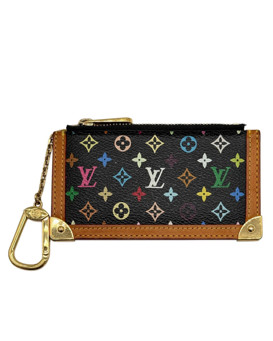 Louis Vuitton Vintage 2003 Monogram Multicolor Noir / Black Key Pouch