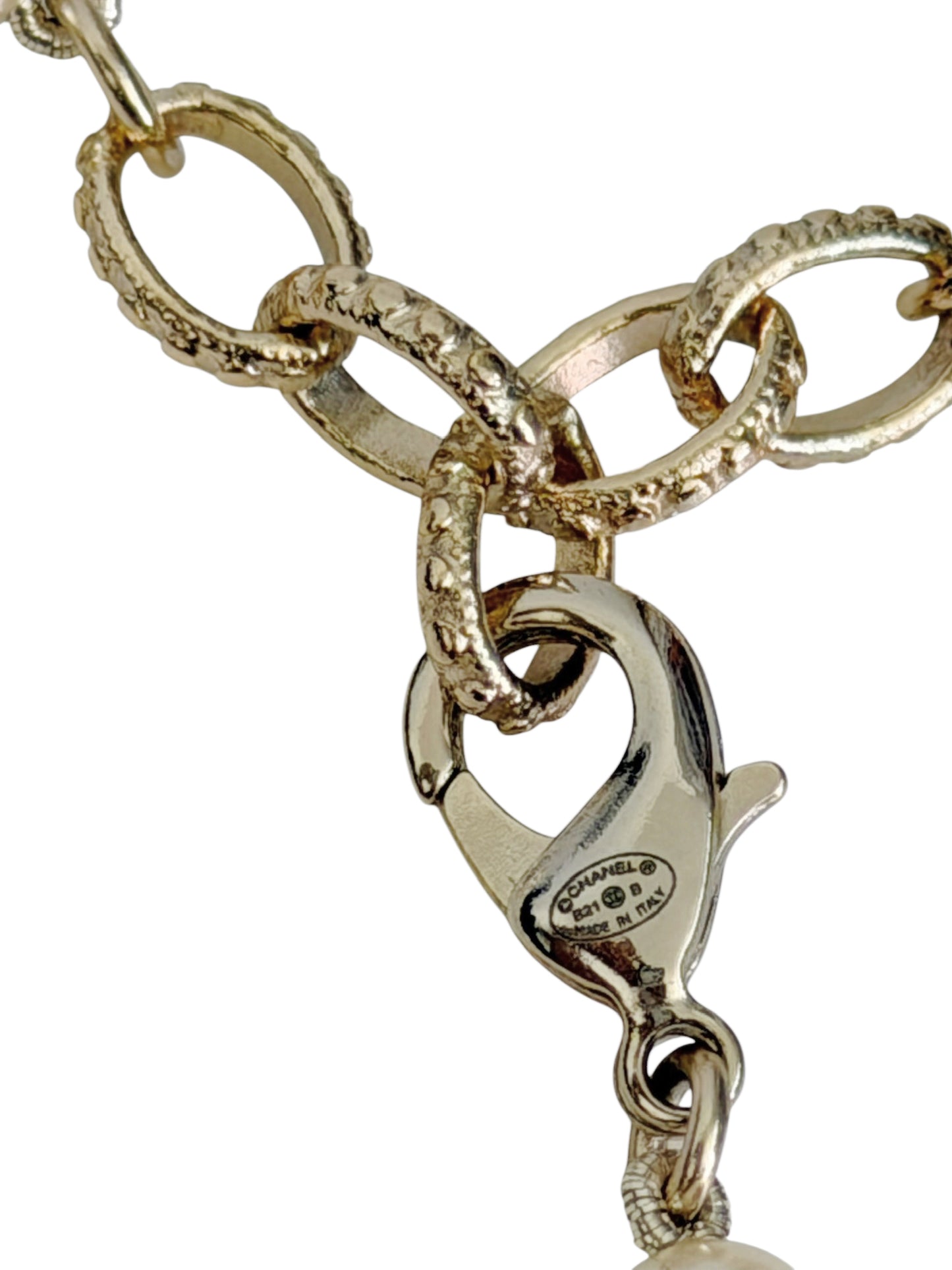 Chanel 2021 Faux Pearl CC Necklace