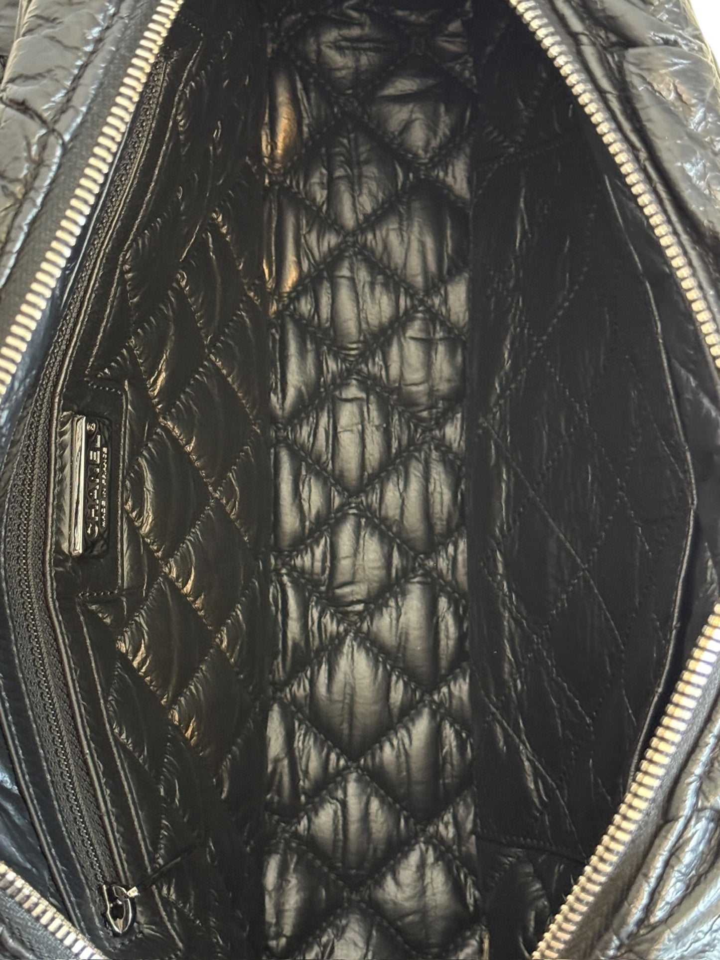 Chanel F/W 2015 Black Lemaire Puffed Draped Lambskin Large Classic Flap Bag