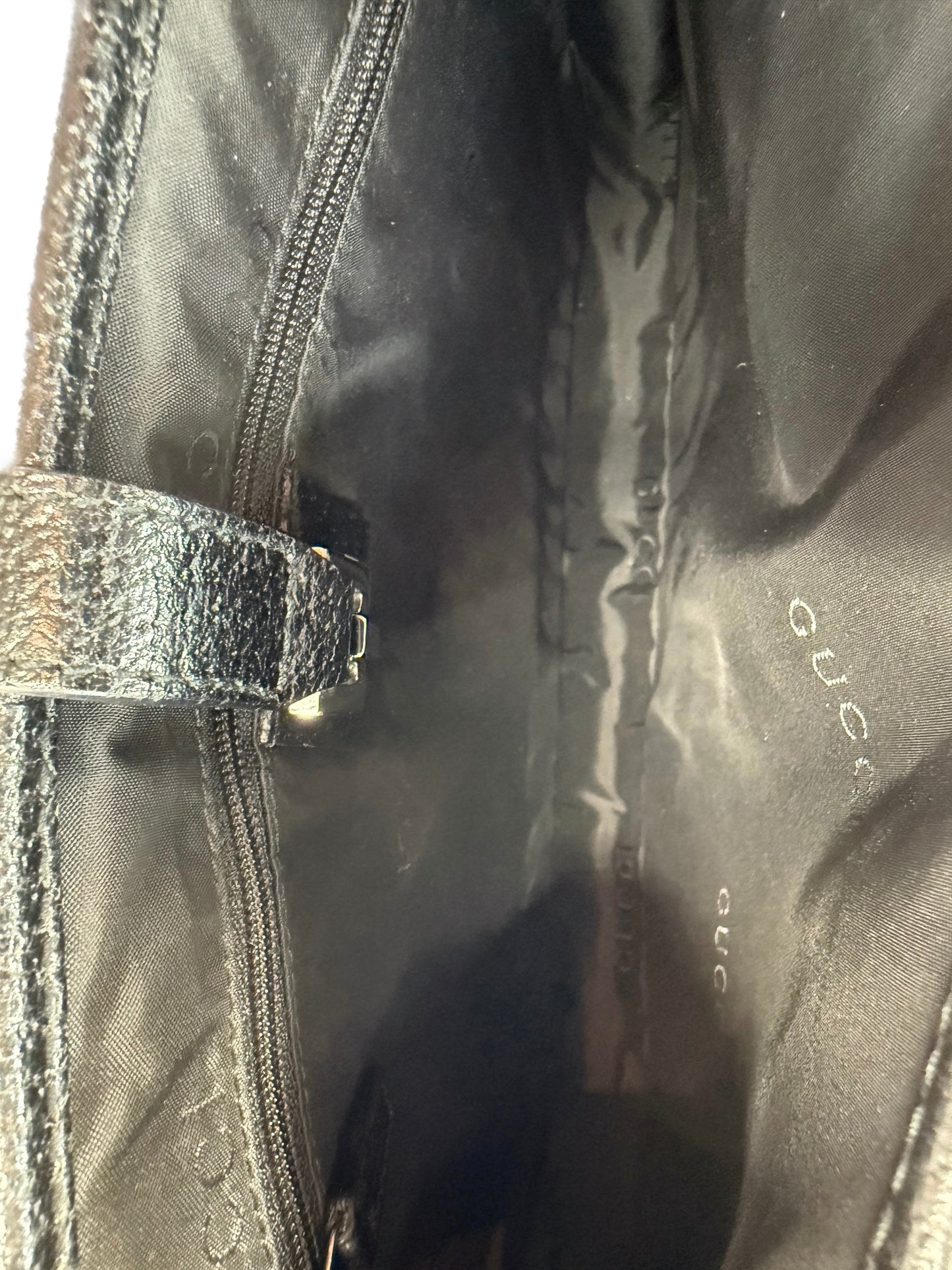 Gucci Vintage Red Felt Black Leather Trim Small Jackie O Shoulder Bag