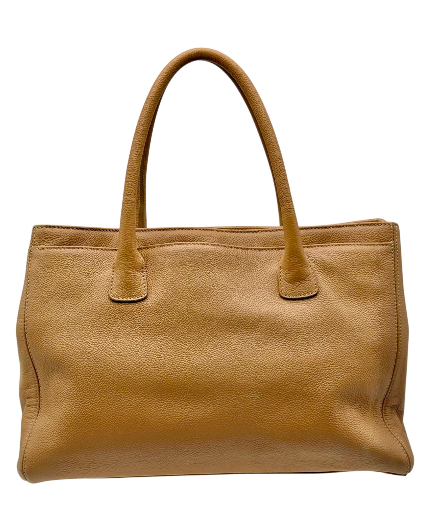 Chanel Vintage 00s Beige Deerskin Medium Cerf Executive Tote with 24K GPHW