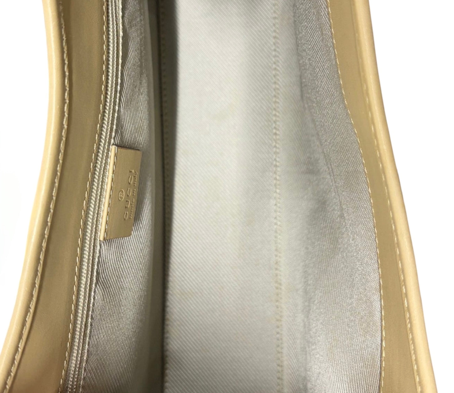 Gucci Vintage Beige GG Microguccissima Monogram Coated Leather Small Jackie Shoulder Bag