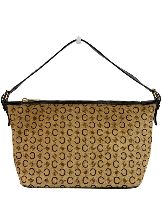 Celine Vintage Beige Macadam Monogram Pony Hair Medium Pochette
