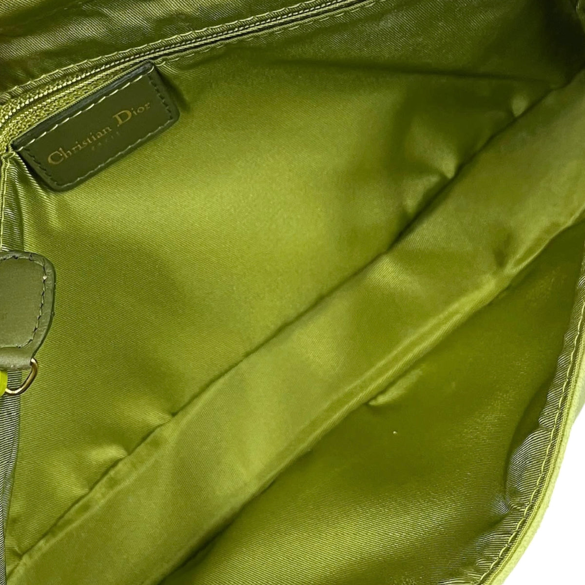 Dior Vintage 2000 Lime Green Suede Mallice Shoulder Bag