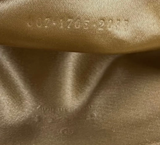 Gucci Vintage Champagne Gold Satin Chain Shoulder Evening Bag