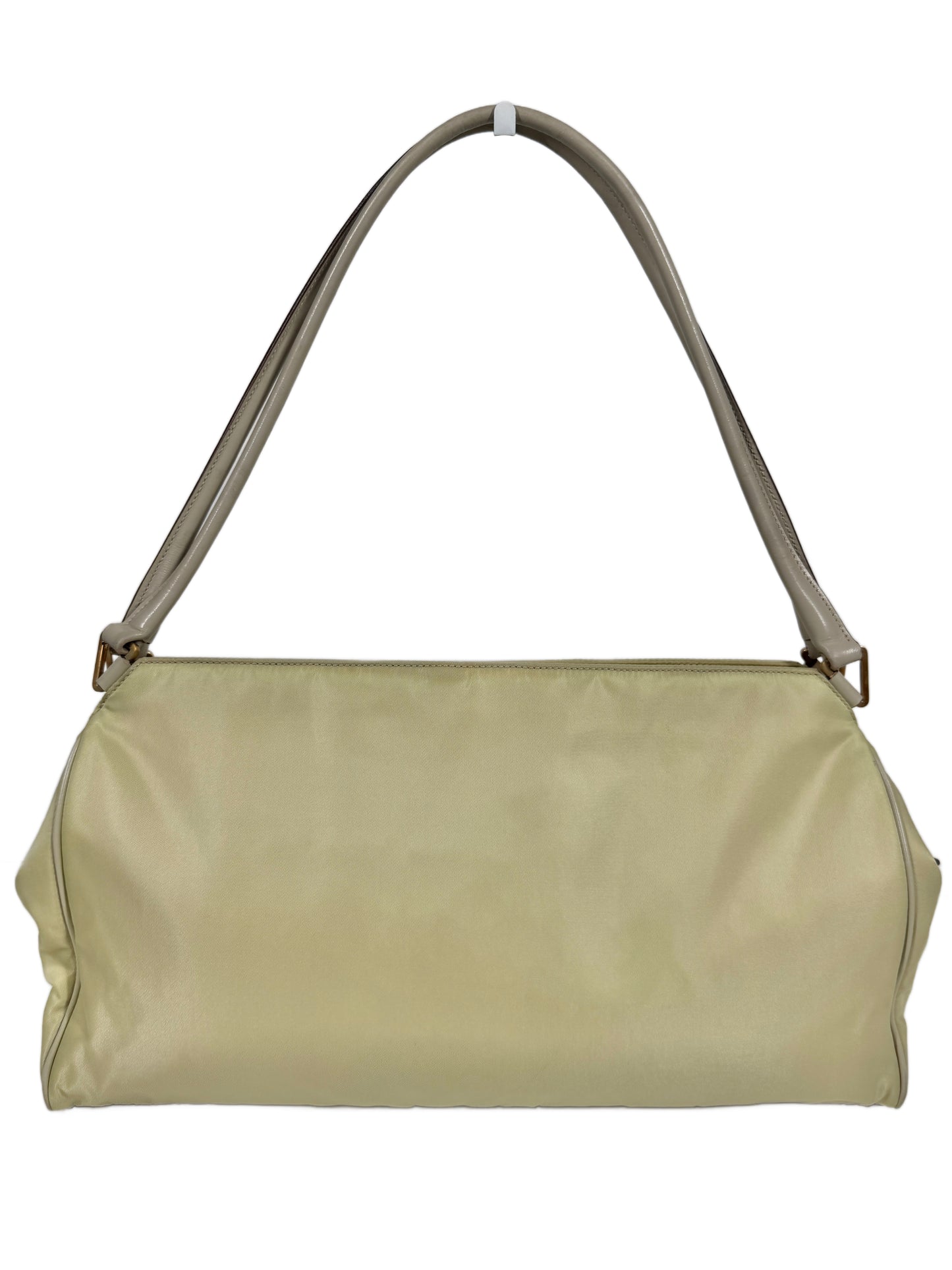 Prada Vintage Ivory Nylon Shoulder Bag