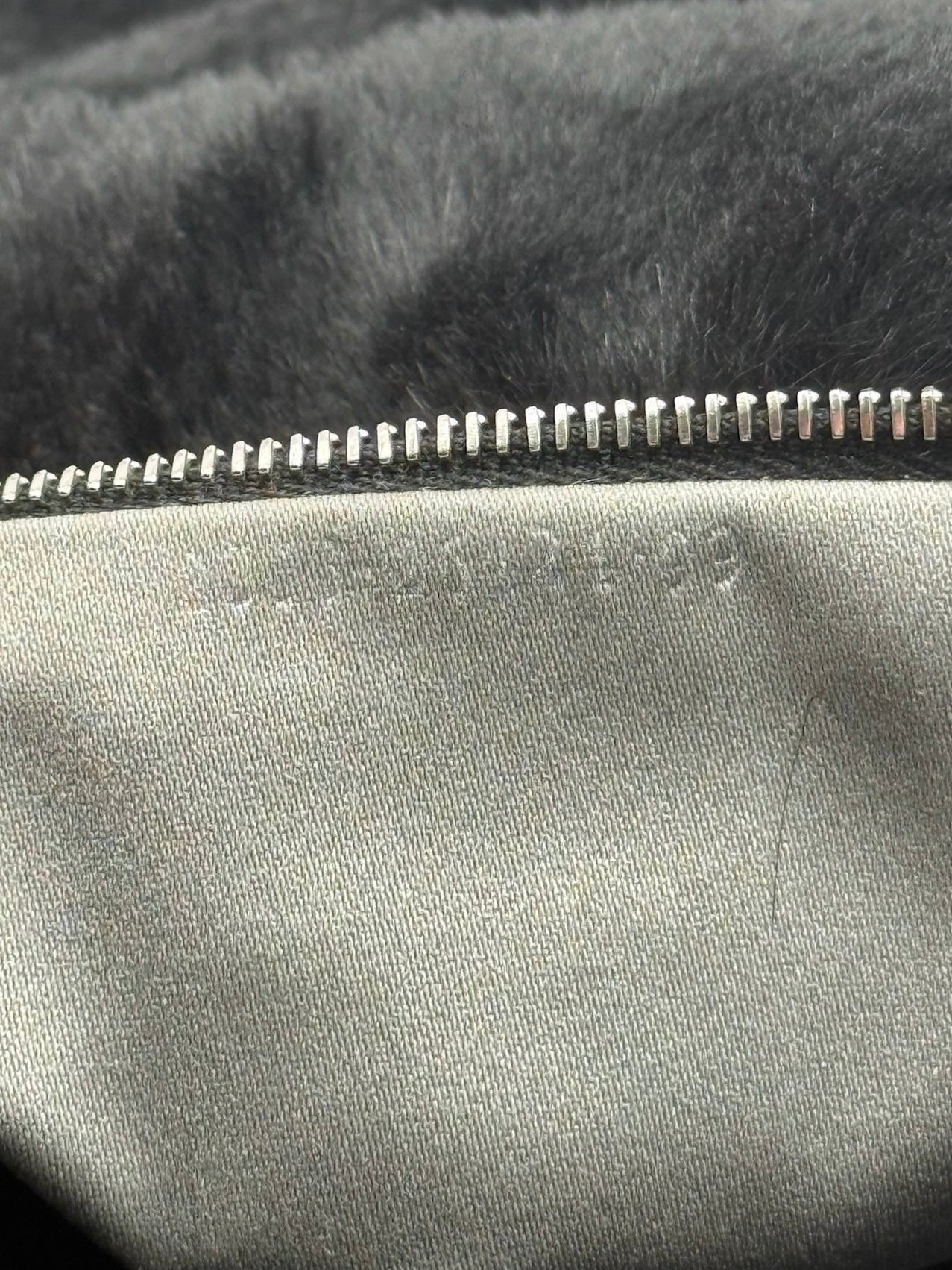 Fendi Vintage Black Rabbit Fur Shoulder Baguette Bag