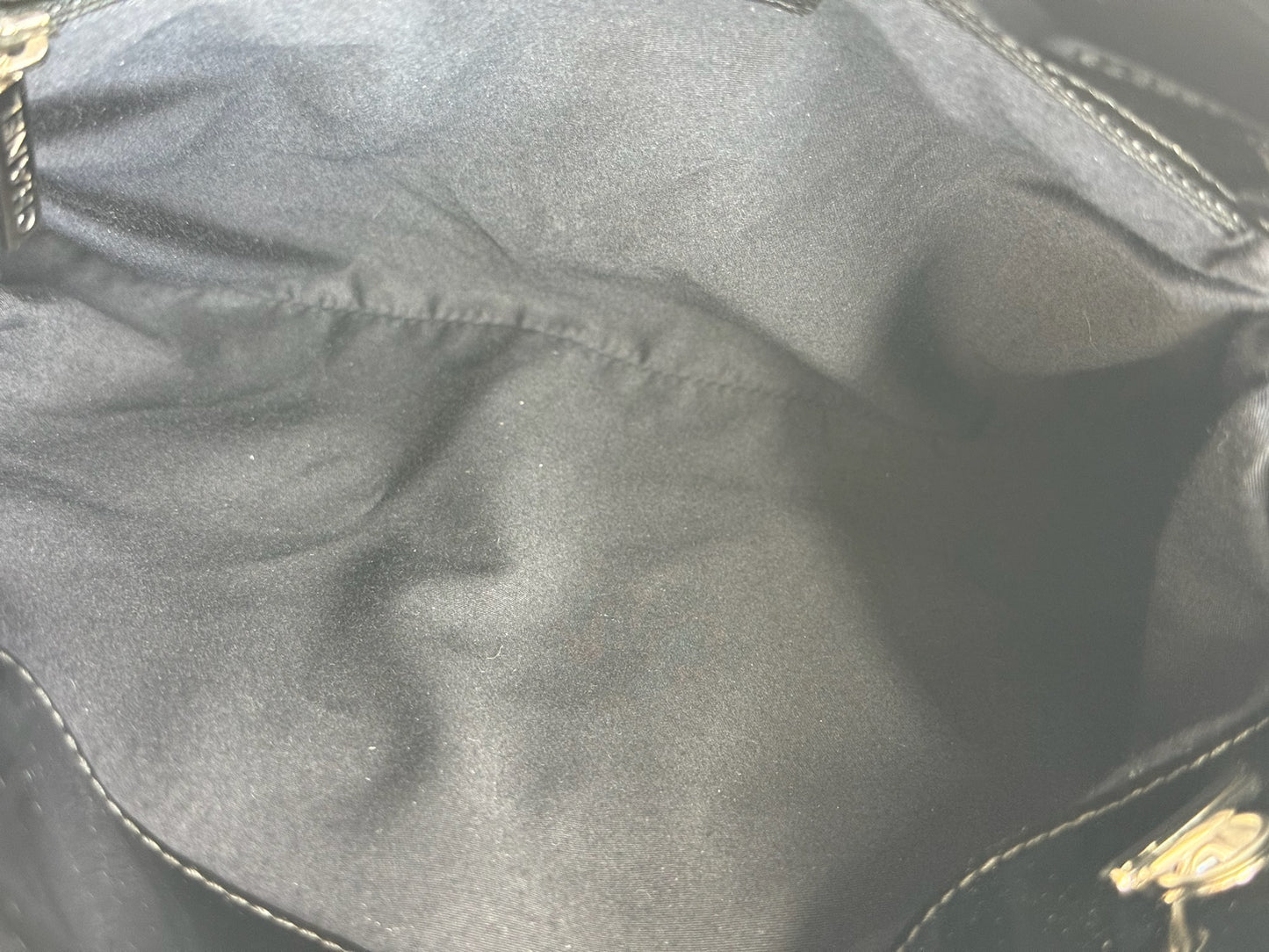 Chanel Vintage Black Patent Leather CC Crystal Embellished Bon Bon Chain Tote Shoulder Bag