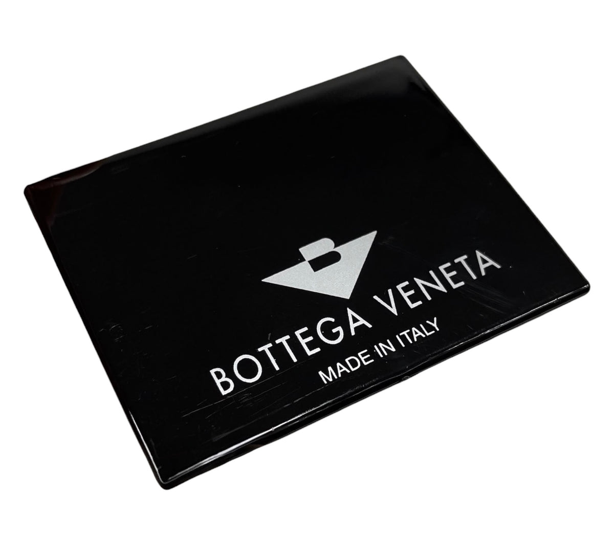 Bottega Veneta Vintage Black Velvet Kisslock Shoulder Bag with Beaded Handle Detail & Mirror
