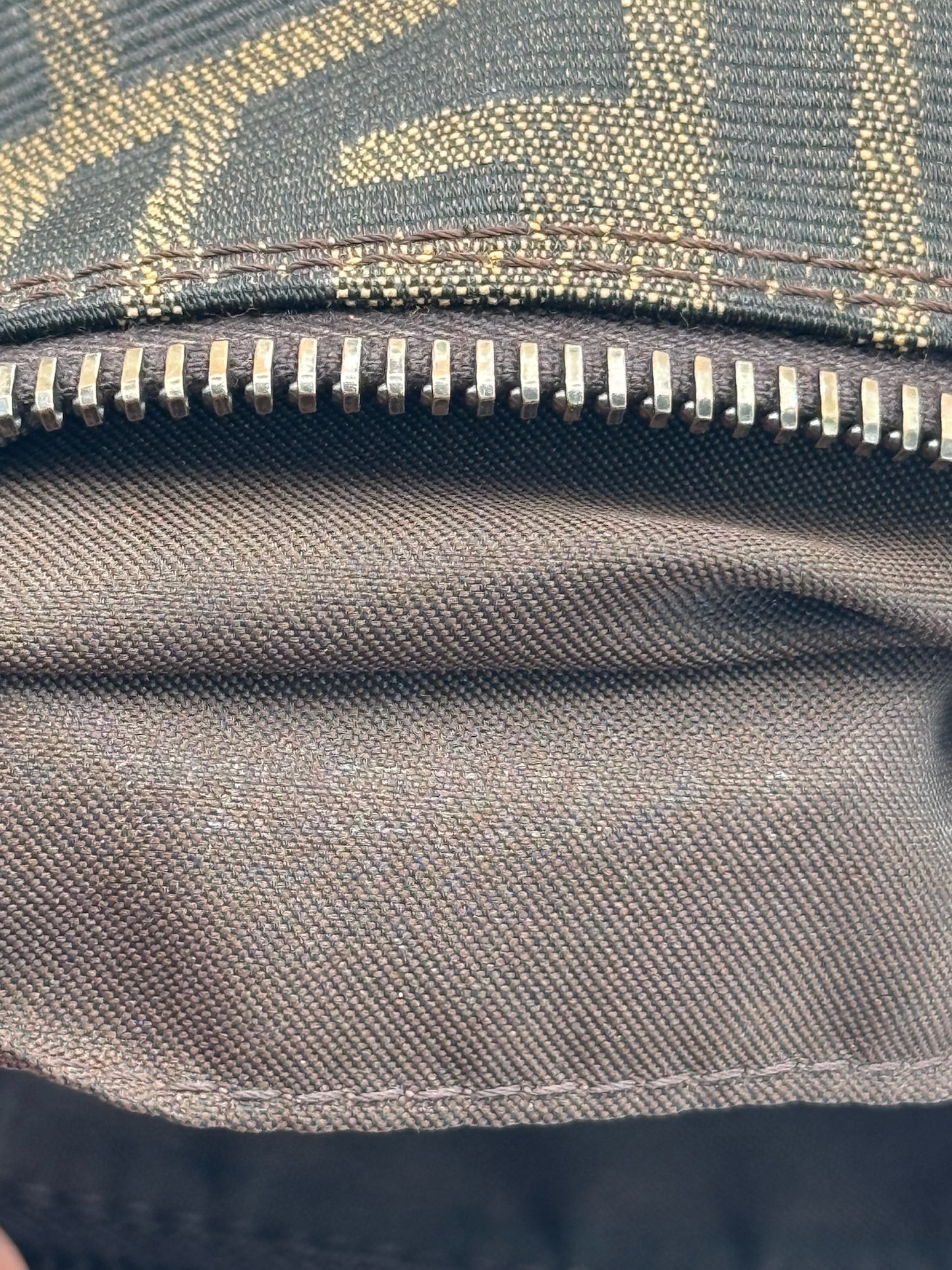 Fendi Vintage Classic Brown Zucca Monogram Medium Shoulder Pochette Bag