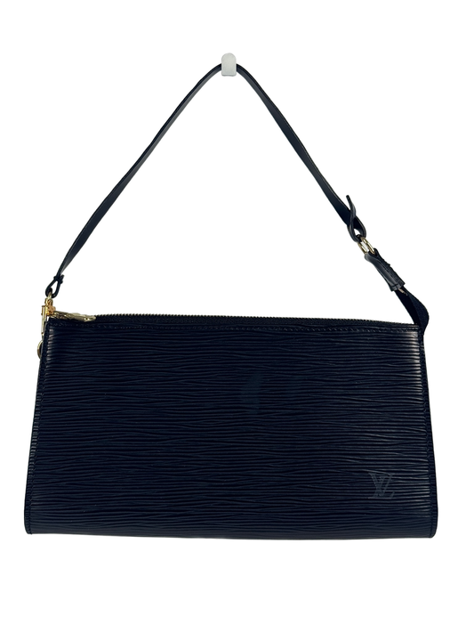 Louis Vuitton Vintage 1999 Black Epi Leather Pochette Accessoires 24 Bag