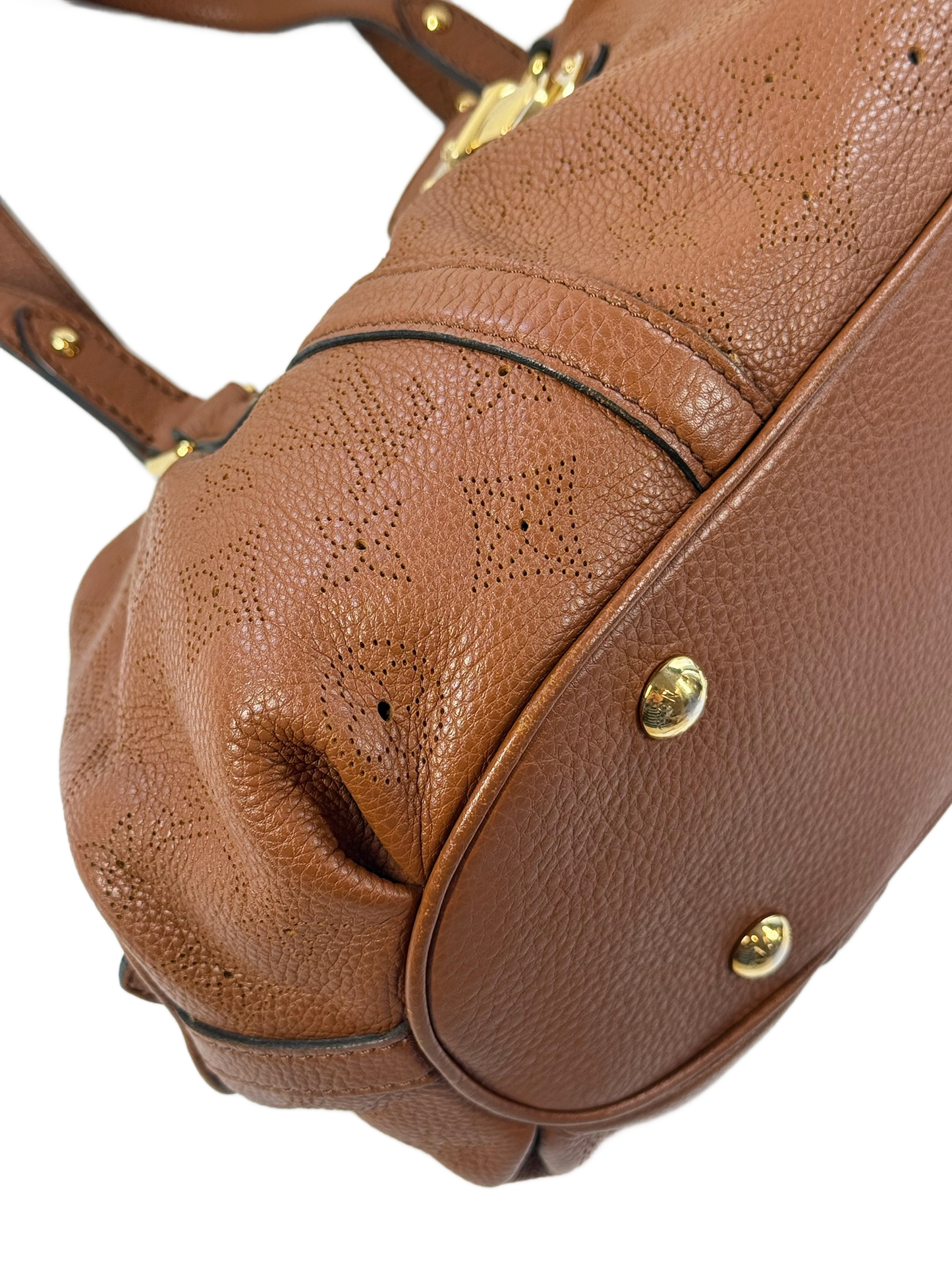 Louis Vuitton 2009 Caramel Brown Mahina Monogram Leather Lunar PM Small Shoulder Bag