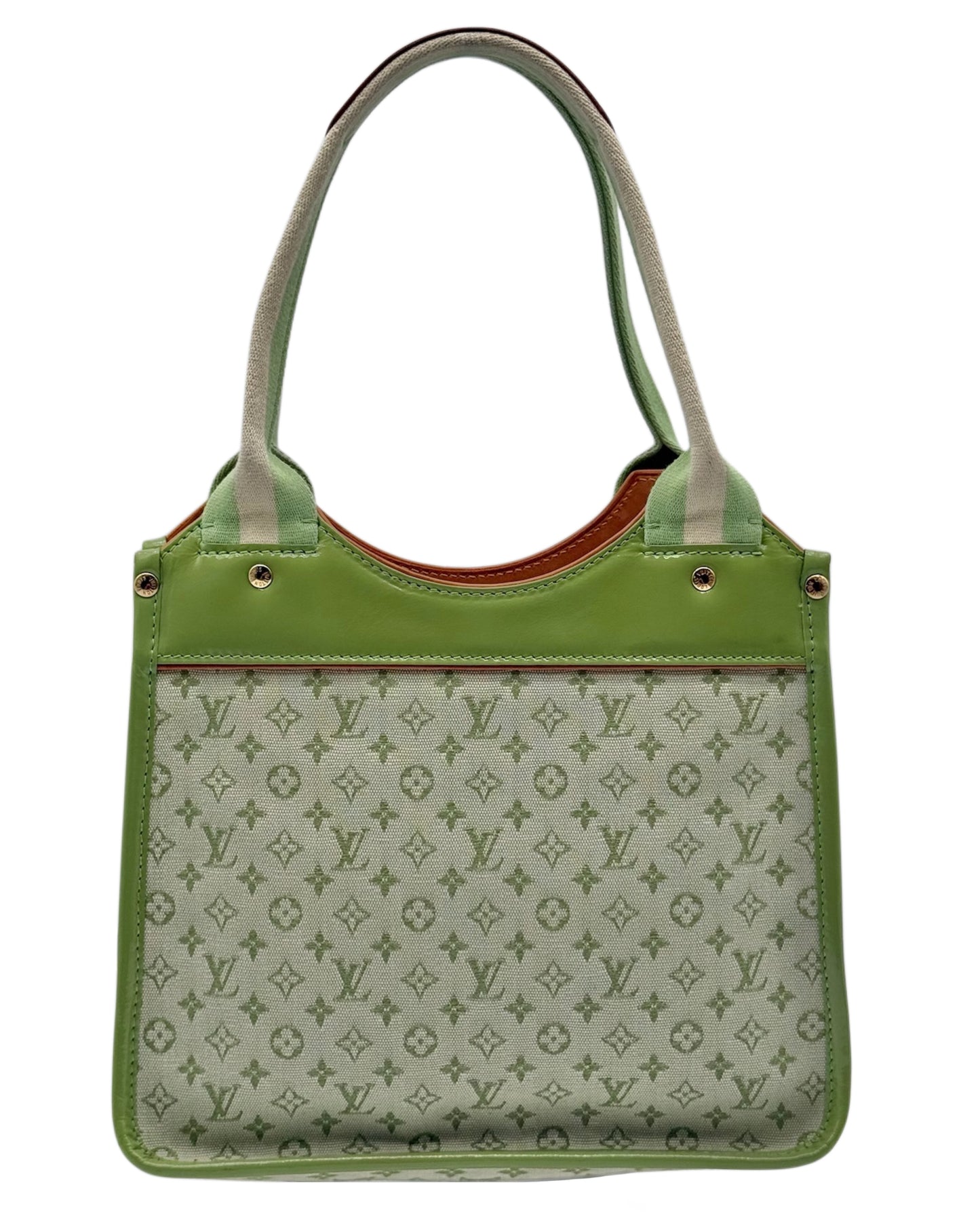 Louis Vuitton Vintage 2004 Green Mini Lin Kathleen Shoulder Bag