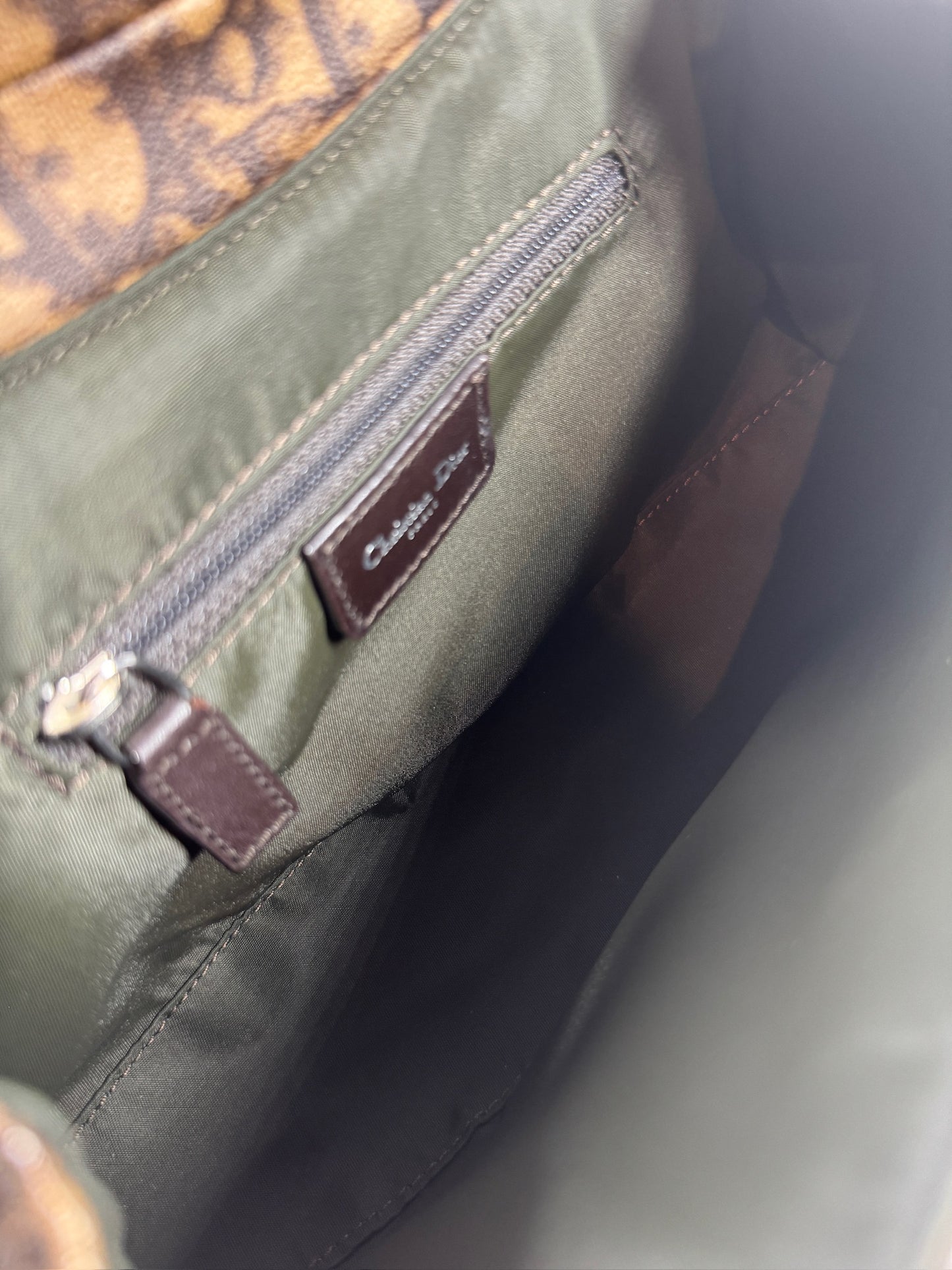 Dior Vintage 2005 Brown Diorissimo Monogram Canvas Small Romantique Velvet Bow Top Handle Bag