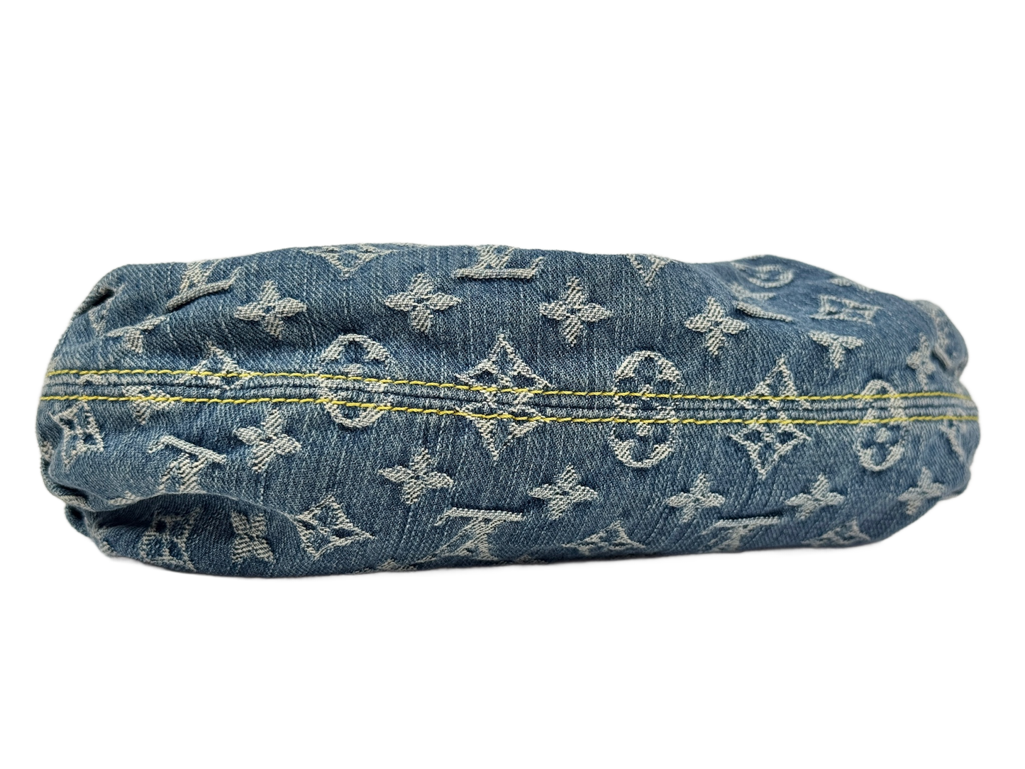 Louis Vuitton Vintage 2005 Blue Denim Monogram Mini Pleaty Top Handle Bag