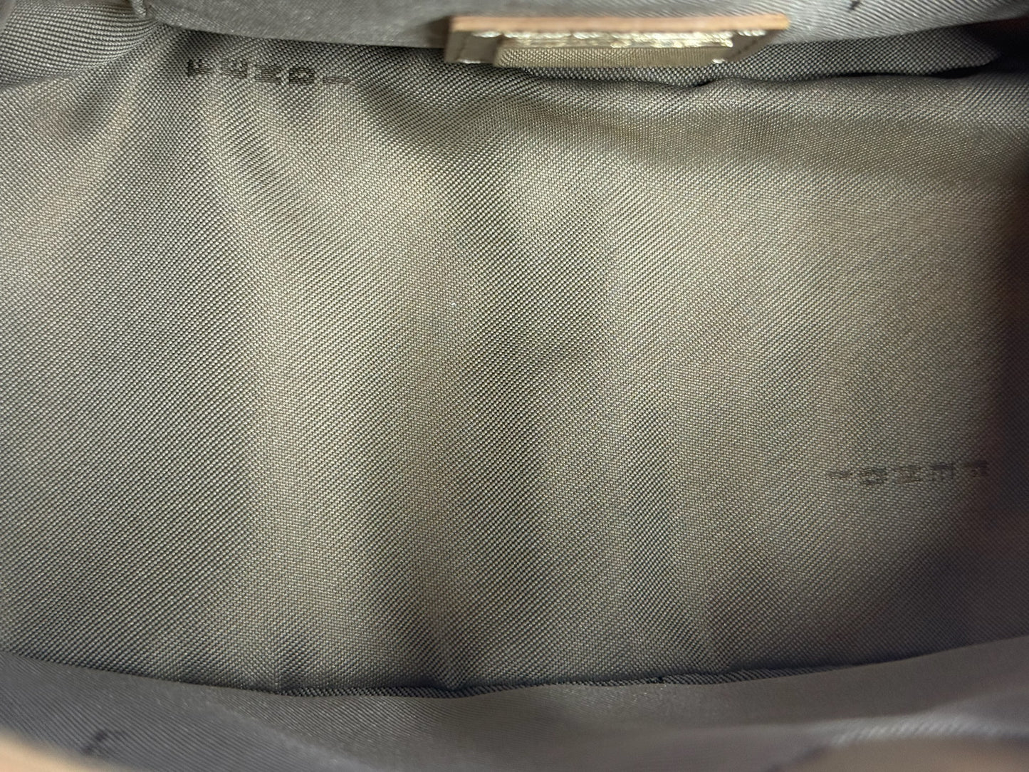 Fendi Beige & White Raffia Zucca Monogram Mini Mamma Baguette