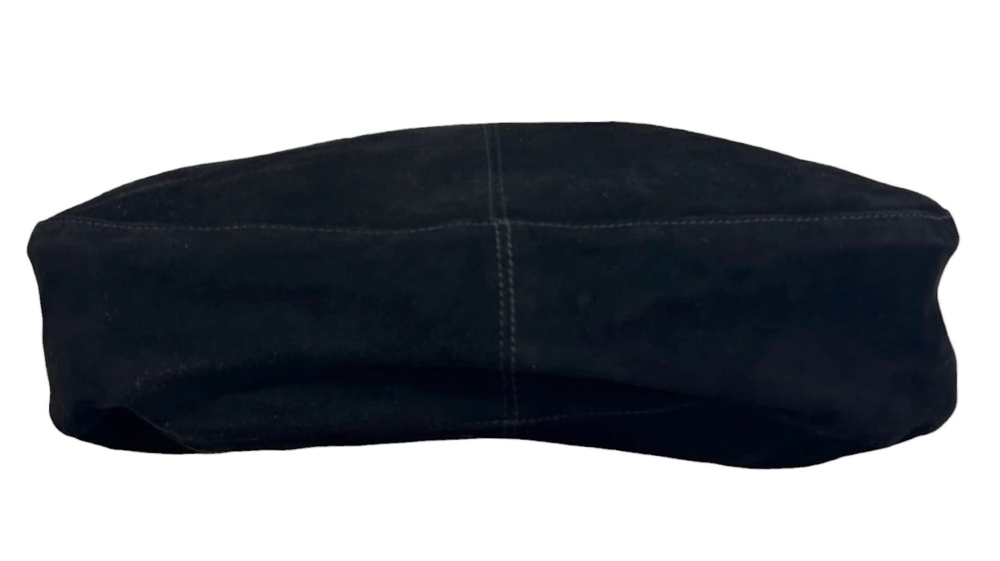 Fendi Vintage Black Suede Large Hobo Crossbody Messenger Baguette Bag 