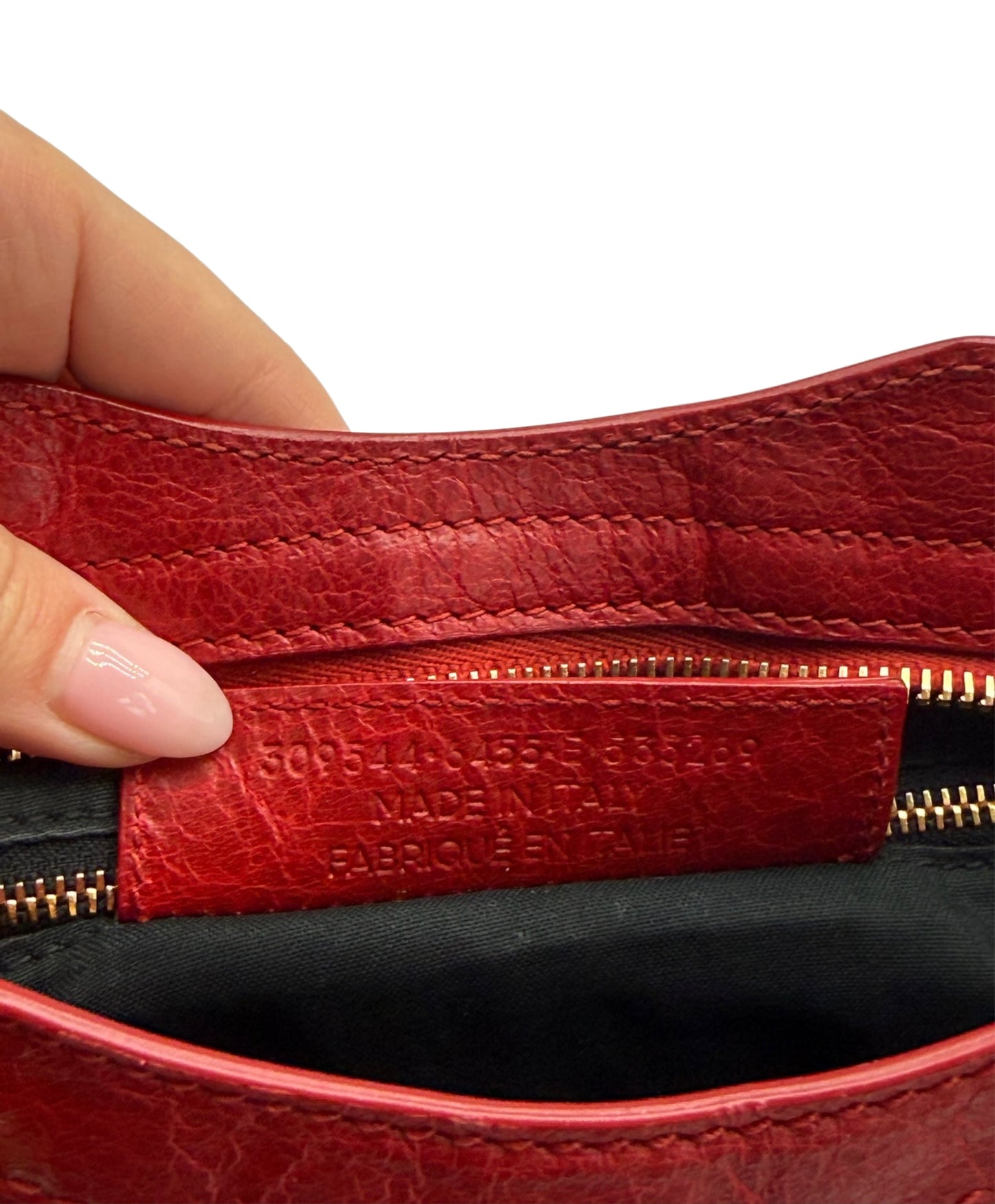 Balenciaga Vintage Red Agneau Leather Giant 12 Mini City Bag