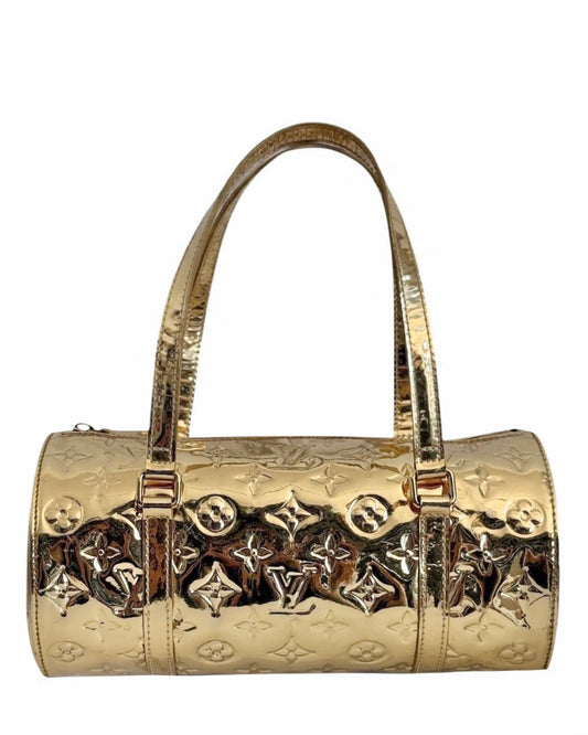 Louis Vuitton by Marc Jacobs Vintage 2006 Gold Monogram Miroir Papillon 26 Bag