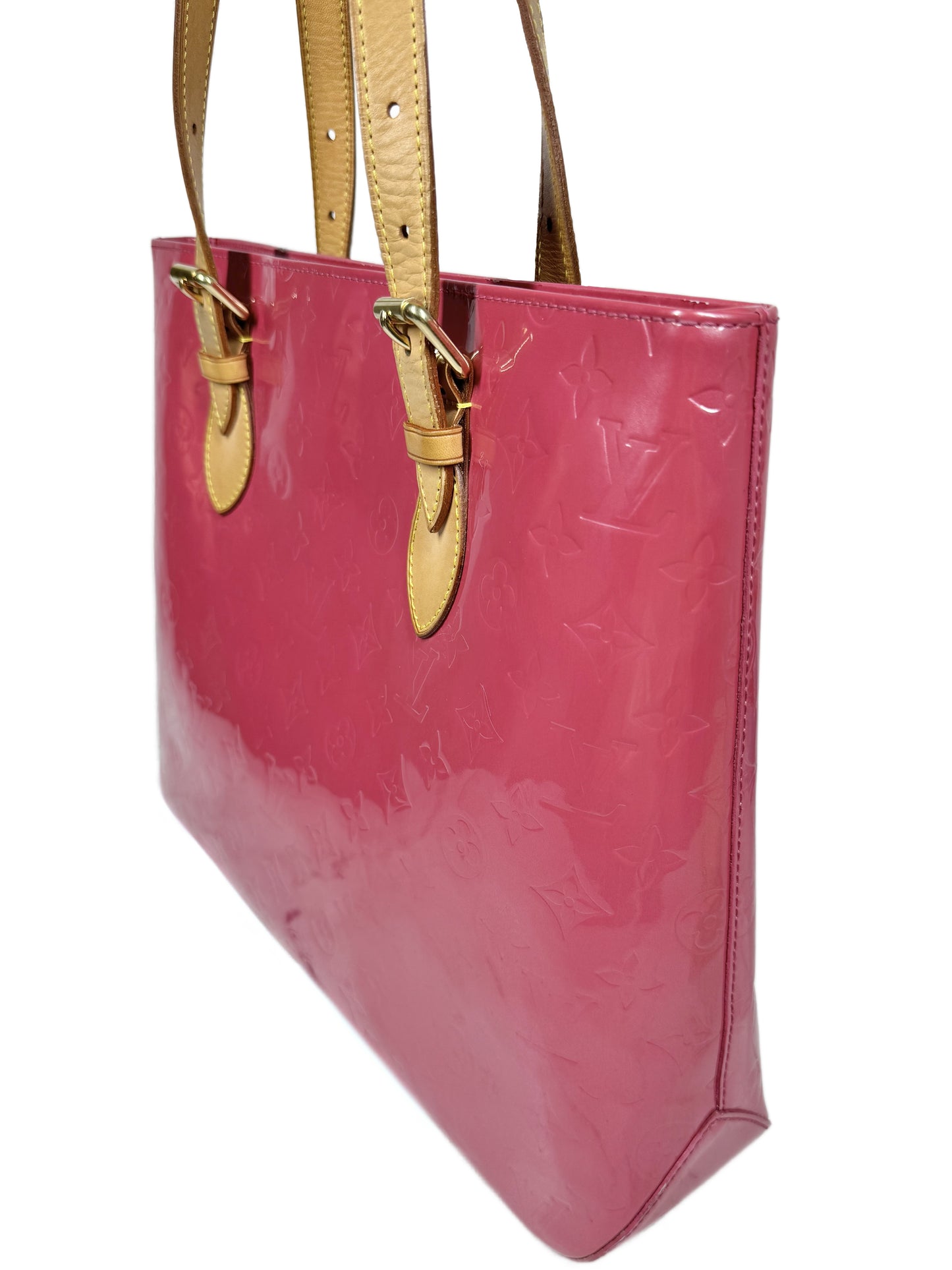 Louis Vuitton Vintage 2006 Framboise Pink Monogram Vernis Brentwood Shoulder Tote Bag