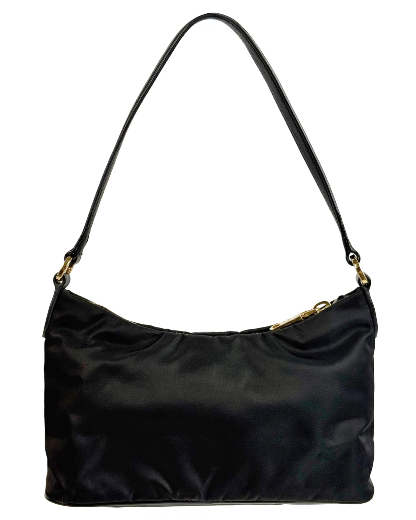 Prada Vintage Black Nylon Bow Mini Shoulder Bag