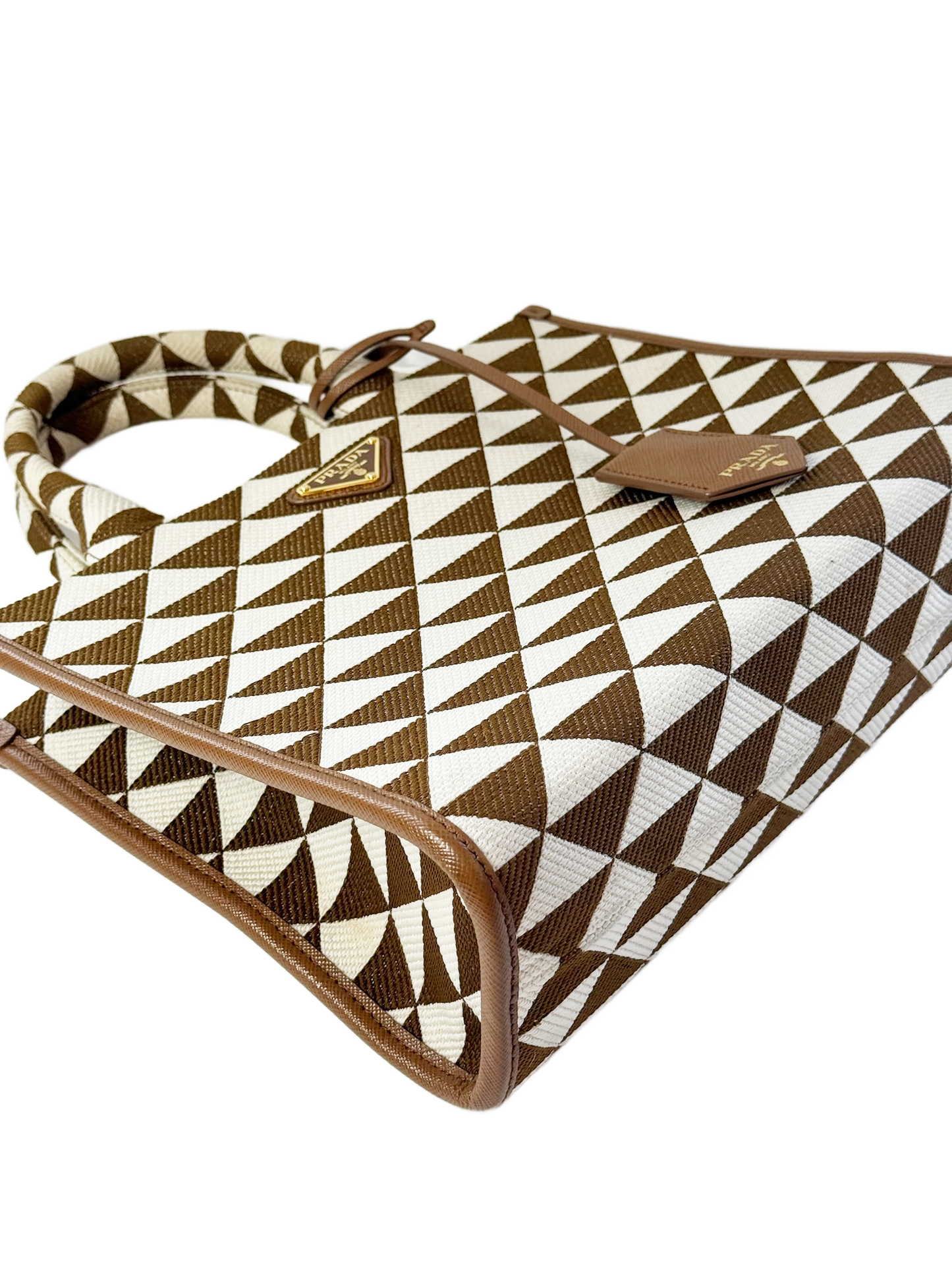 Prada Small Symbole Jacquard 2-Way Tote Bag