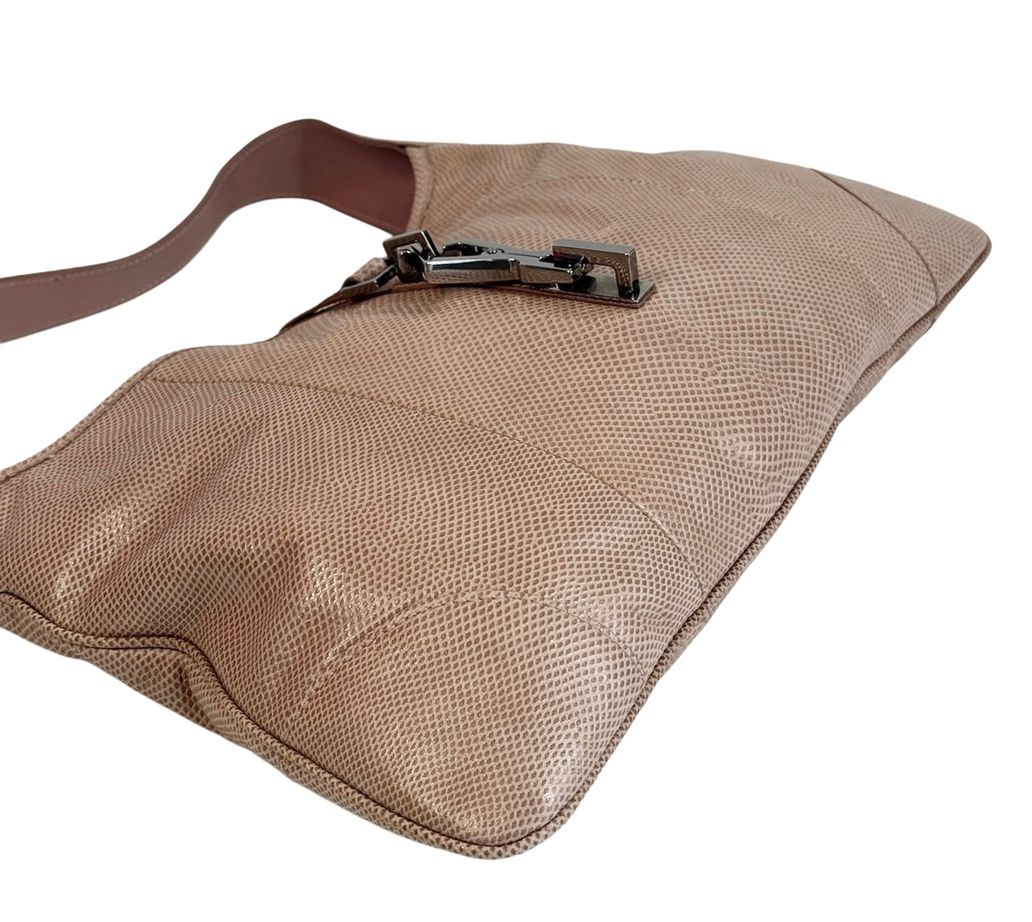Gucci Vintage Pink Lizard Leather Jackie Shoulder Bag